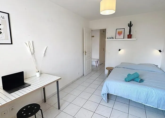 3p Terrace, With Air Conditioning And Center Within Walking Distance * أنتيب